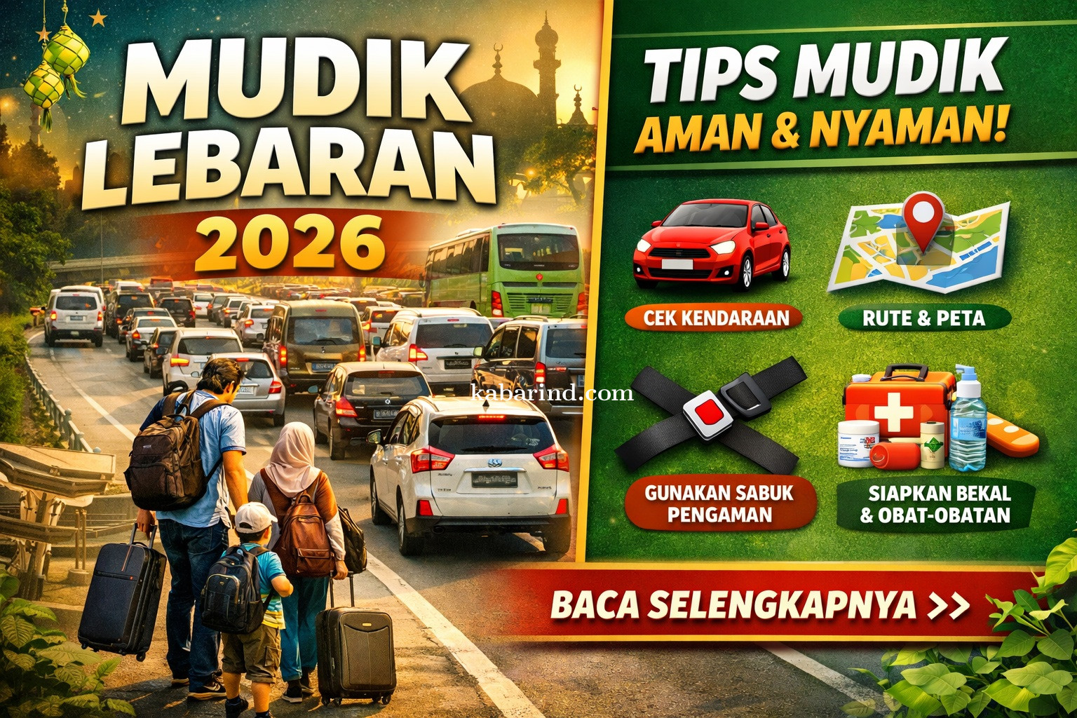 Tips Mudik Lebaran agar Perjalanan Tetap Aman dan Nyaman
